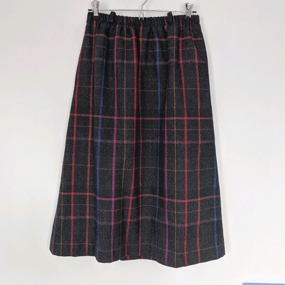 Boston Traveler Vintage Gray Multicolor Wool Skirt - Picture 1 of 6